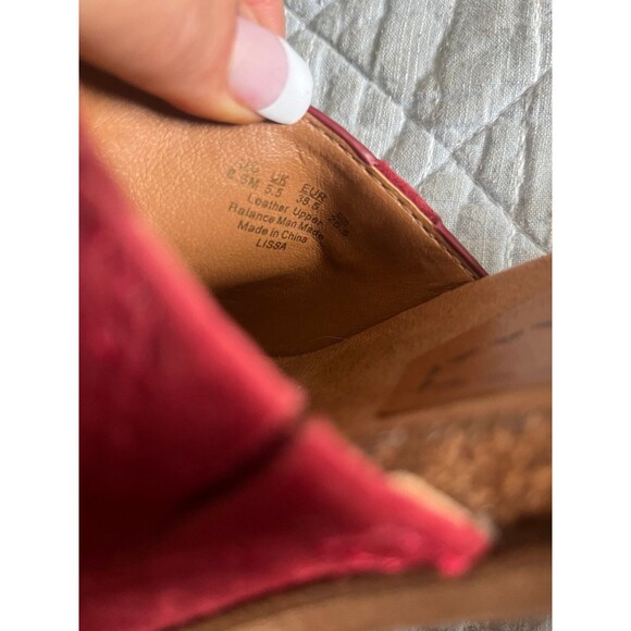 Zodiac Lissa Block Red Suede Slides 8.5 - Picture 4 of 4